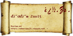 Ádám Zsolt névjegykártya